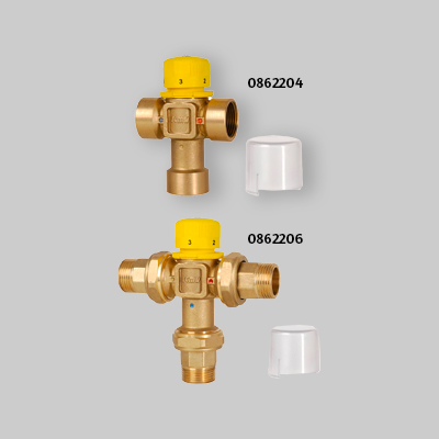 MISCELATORE TERMOSTATICO PER IMPIANTI SOLARI 1/2" F