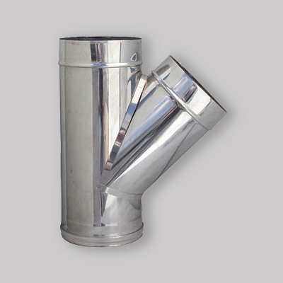 RACCORDO INOX A TEE 135° F/M/M Ø 140