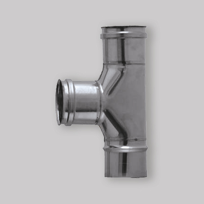RACCORDO TEE INOX F/F/M Ø 80