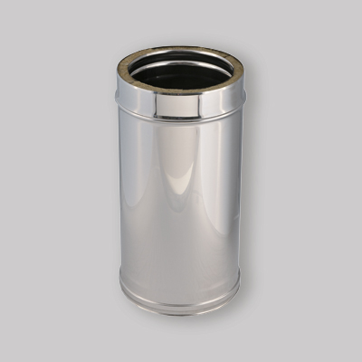 ELEMENTO DRITTO INOX 1 METRO DOPPIA PARETE 200-250