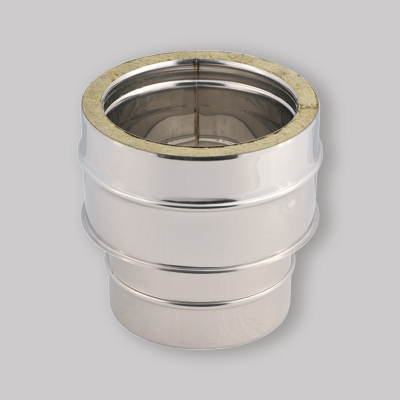 RACCORDO INOX DA MONOPARETE A DOPPIA PARETE 150 M mono - 200 M x 150 F