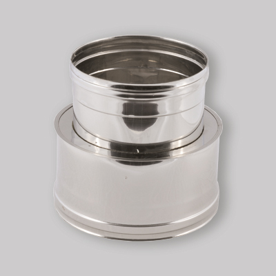 RACCORDO INOX DA DOPPIA PARETE A MONOPARETE 200 M x 250 F - 200 F mono