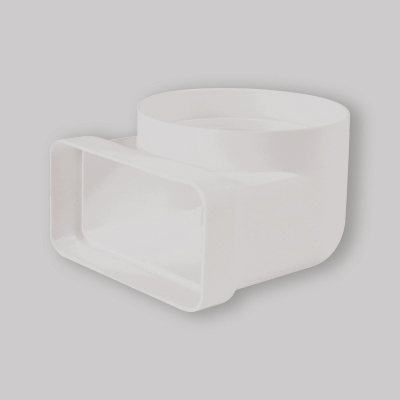 GOMITO 90° TONDO-RETTANGOLARE Ø 100 - 55 x 110 mm
