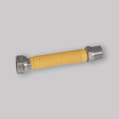 FLESSIBILE GAS INOX RIVESTITO M/F RIDOTTO 1/2"x 3/4" 220÷420 mm