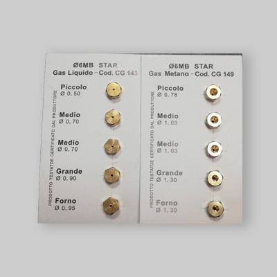 SET 5 UGELLI GAS PER CUCINA Mtn