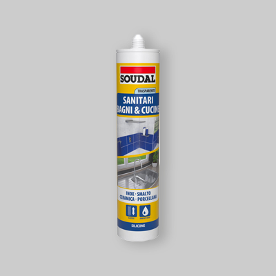 SILICONE ACETICO SANITARI BAGNI E CUCINE SOUDAL 300 ml - Bianco