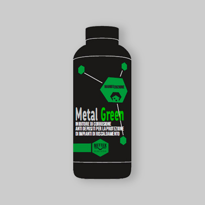 INIBITORE DI CORROSIONE PER PROTEZIONE IMPIANTI DI RISCALDAMENTO "METAL GREEN" Lt 1