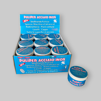 PULIPER ACCIAIO 18 barattoli