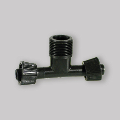 TEE CON GHIERA CON FILETTO MASCHIO PER ALA GOCCIOLANTE Ø 16 x 3/4" x 16