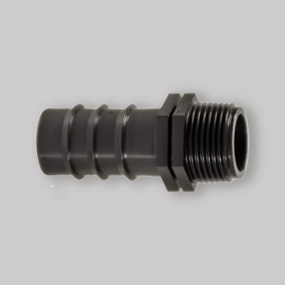 RACCORDO MASCHIO PORTAGOMMA TUBI IN PE Ø 32 x 1"