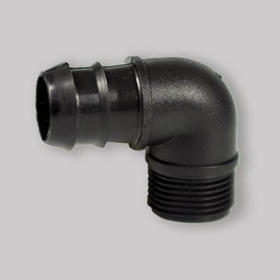 GOMITO MASCHIO PORTAGOMMA TUBI IN PE 20 x 1/2"