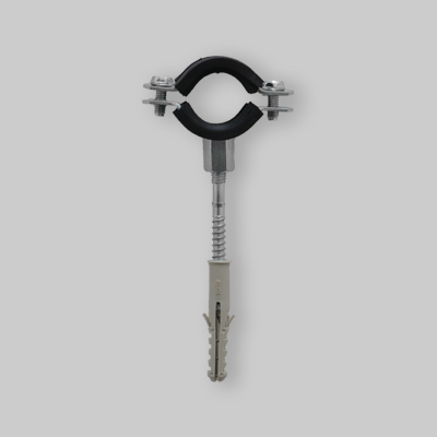 COLLARE FERMATUBO COMPLETO CON GOMMA 3/4" Ø 26-28 Tassello M8