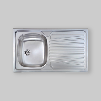 LAVELLO INOX 1 VASCA AD INCASSO 86 x 50 Dx