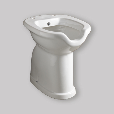 VASO-BIDET PER DISABILE APERTO H.50 Scarico a terra