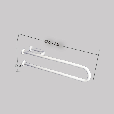 BARRA DI SOSTEGNO CON RINFORZO BIANCA 65 cm Sx