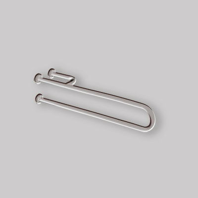 CORRIMANO CON MONTANTE ACCIAIO INOX SATINATO cm 30 x 60 sinistro