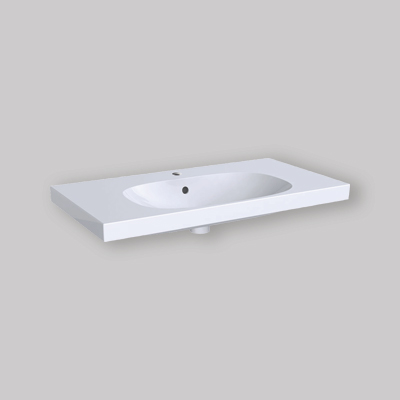 LAVABO MONOFORO "ACANTO" CON SUPERFICIE DI APPOGGIO cm 75