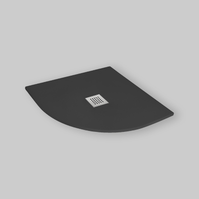 PIATTO DOCCIA SEMICIRCOLARE "ULTRAFLAT" ANTRACITE 90 x 90 cm