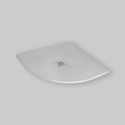 PIATTO DOCCIA SEMICIRCOLARE "ULTRAFLAT" CEMENTO 90 x 90 cm
