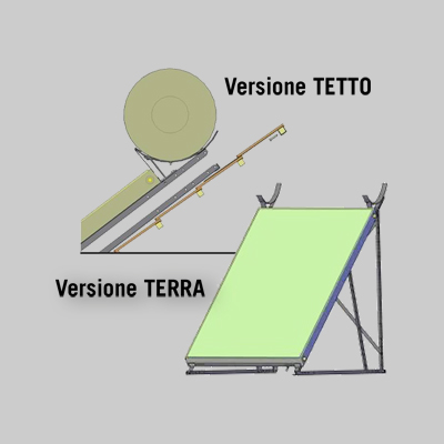 STAFFA COMPLETA DI TUBI ED ACCESSORI PER MOD. LT 200 Tetto