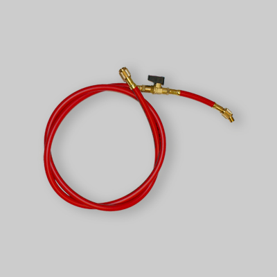 TUBO FLESSIBILE SINGOLO CON RUBINETTO MOD.A 1/4" F - F 1/4" x R407