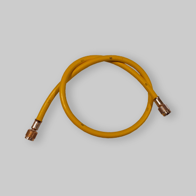 TUBO FLESSIBILE GIALLO PER GRUPPO MANOMETRICO-POMPA VUOTO 3/8"x1/4" - 90 cm