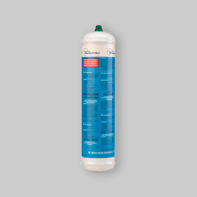 BOMBOLA DI OSSIGENO A MEDIA PRESSIONE SENZA PIEDE 145 g (110 lt.)