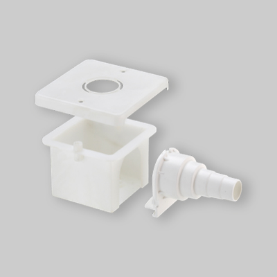 SCATOLA AD INCASSO PER GOMITI FLANGIATI 90x90 mm