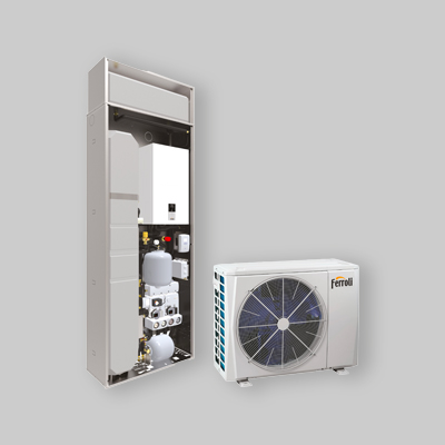 SISTEMA AD INCASSO CON POMPA DI CALORE IBRIDA REVERSIBILE ARIA-ACQUA "OMNIA S 3.2 HYBRID H IN" 8 Kw