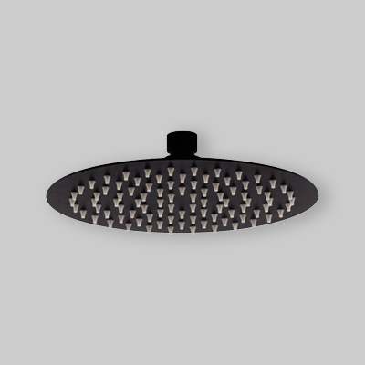 SOFFIONE DOCCIA INOX TONDO NERO Ø 250 mm
