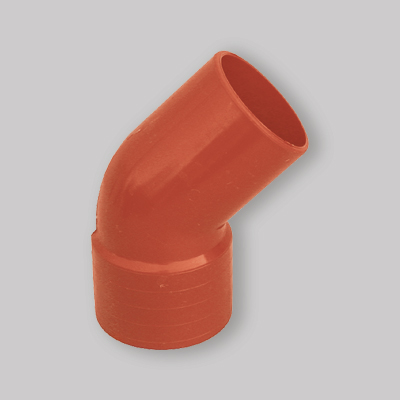 CURVA 45° IN PVC ARANCIO Ø 125