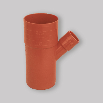 DERIVAZIONE RIDOTTA 45° IN PVC ARANCIO 100 x 40