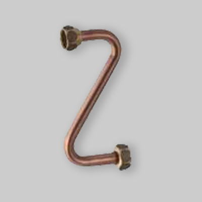 TUBO RAME PER GALLEGGIANTE GEBERIT Ø 10 con 2 calotte 3/8"