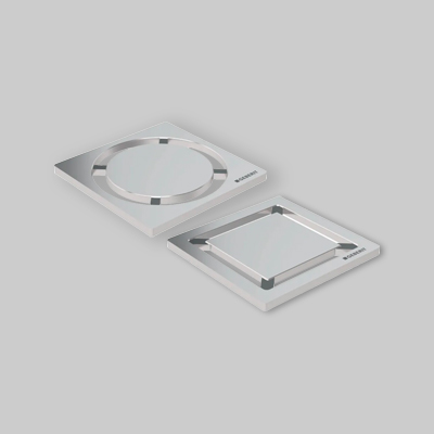 GRIGLIA INOX PER SIFONE DOCCIA DESIGN 8x8 quadrato