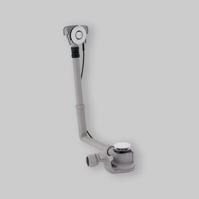SIFONE PER VASCA CON AZIONAMENTO PUSHCONTROL Ø 52 Cromato lucido - L. 26 cm