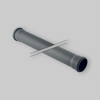 TUBO INNESTO 2 BICCHIERI Ø 110 IN PP-HTs GEBERIT 1000 mm