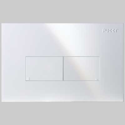 PLACCA DI COMANDO ECO LINEA DOPPIO TASTO CROMATA