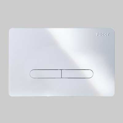 PLACCA DI COMANDO ECO TRATTO DOPPIO TASTO CROMATA