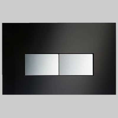 PLACCA DI COMANDO ECO LINEA ACRILICO DOPPIO TASTO NERO LUCIDO