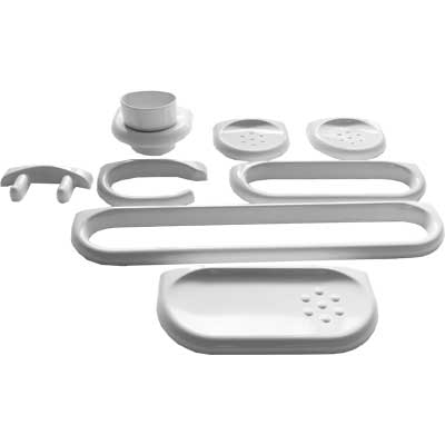 KIT ACCESSORI BAGNO 8 PEZZI SERIE VELA Durolite