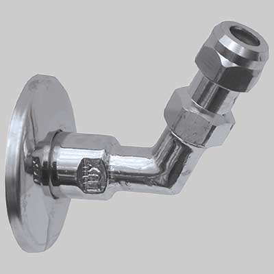 SQUADRETTA A 45° CON PROLUNGA 1/2 x 10 (cartone 2 pz)