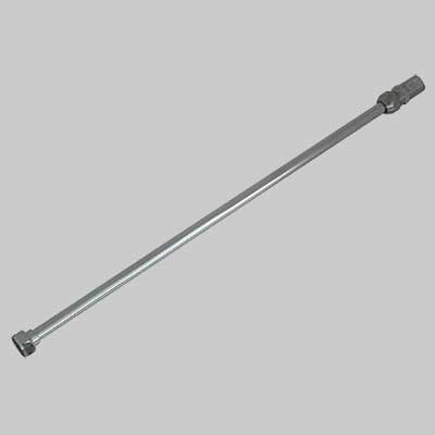 TUBO RAME CROMATO CON FLANGIA E RACCORDO Ø 10 MF 3/8x3/8 cm 60