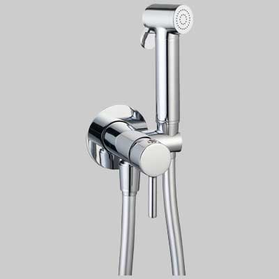 KIT DOCCETTA SHUT-OFF TONDA CON PRESA ACQUA Cromato