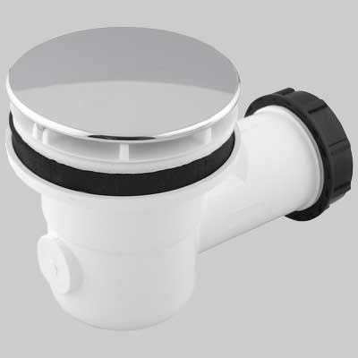PILETTA PER PIATTO DOCCIA Ø 60 CON TAPPO ABS CROMATO 40x 1"1/2