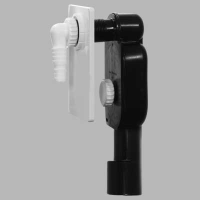 SIFONE INCASSO LAVATRICE COBRA B LUSSO 40/50 Piastra ABS bianca