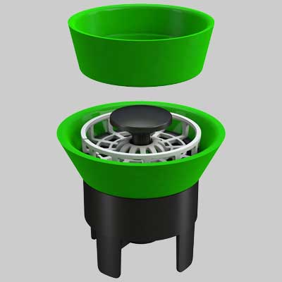 VALVOLA ANTI ODORE Ø50 UNIVERSALE Abs + silicone