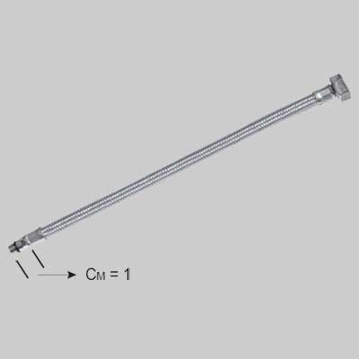 FLESSIBILE INOX PER MONOCOMANDI LAVELLI 3 VIE CM 35 F 1/2 x M 08