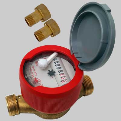 CONTATORE A SECCO 8 RULLI PER ACQUA CALDA USC 1/2