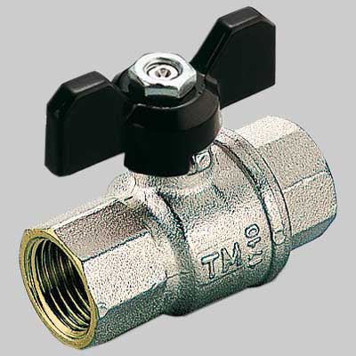 VALVOLE A SFERA PASSAGGIO TOTALE F-F CON LEVA FARFALLA ALLUMINIO MOD. TORNADO 3/4 DN 20 PN 30