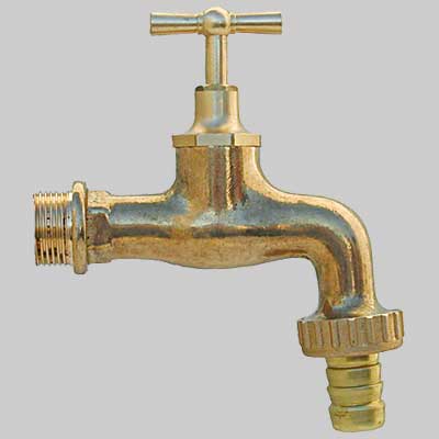 RUBINETTO PORTAGOMMA OTTONE LUCIDO 1/2